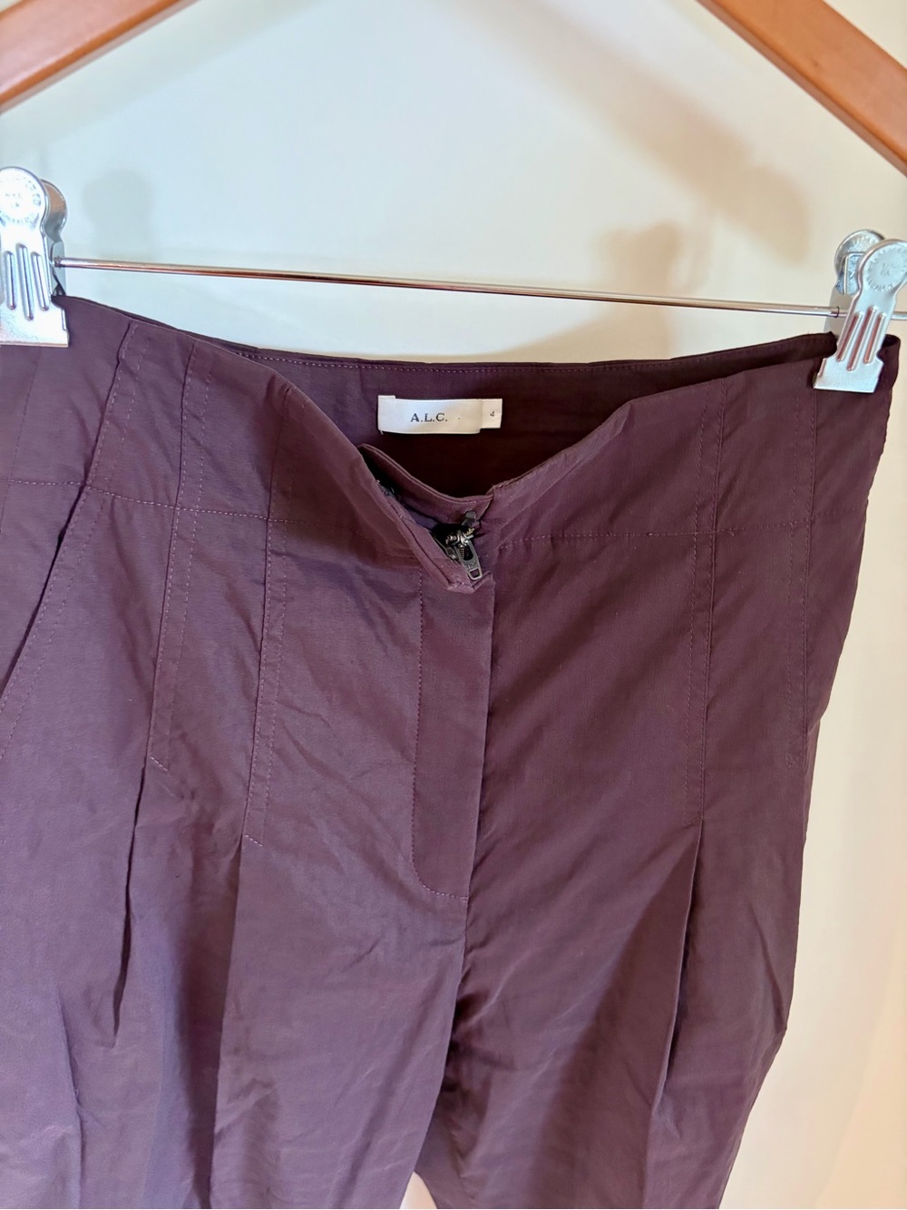 A.L.C. Black Crop Top and High-Waist
Trousers Set